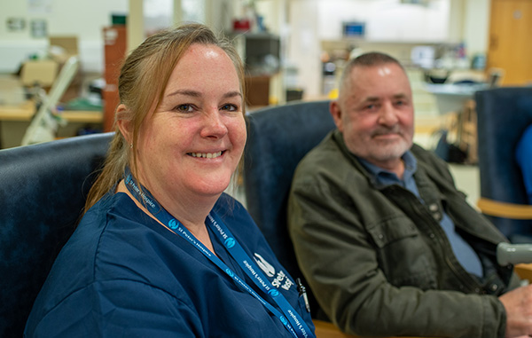 Nurse with patient